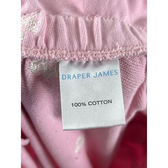 Draper James Bobbie Pull On +Sweatpants Jogger Pants Pink Embroidered Viola XXL - Picture 8 of 10